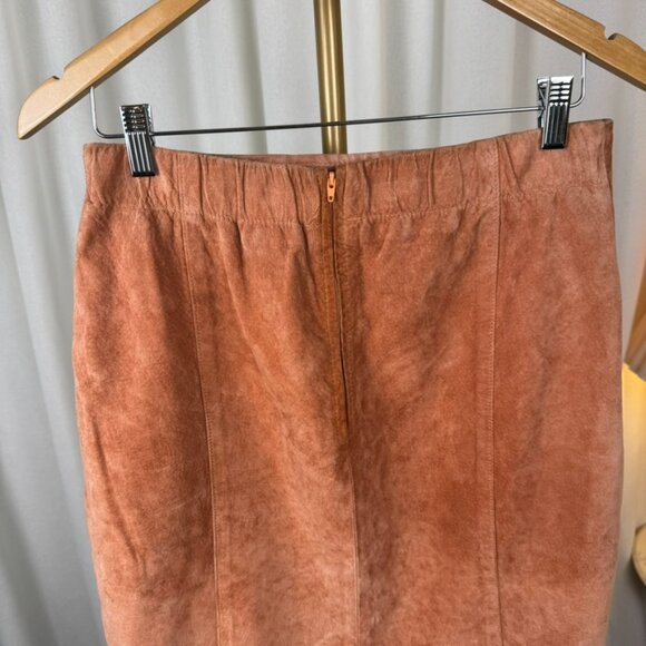 Vintage Danier Pink Suede Pencil Skirt - Picture 3 of 5